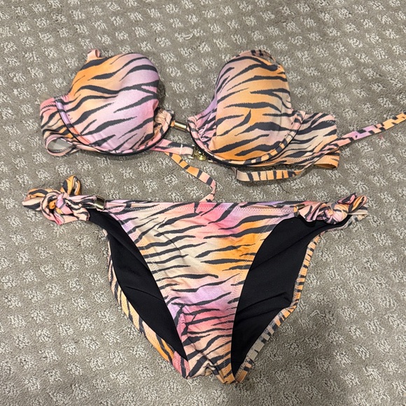 Victoria's Secret Other - Victoria's Secret Pink and Orange Zebra Bikini